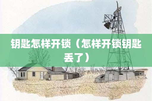 钥匙怎样开锁（怎样开锁钥匙丢了）