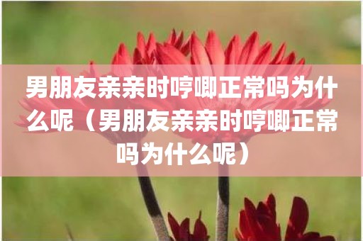 男朋友亲亲时哼唧正常吗为什么呢（男朋友亲亲时哼唧正常吗为什么呢）