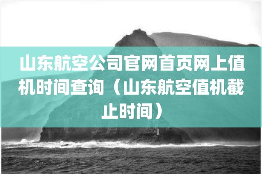 山东航空公司官网首页网上值机时间查询(山东航空值机截止时间)