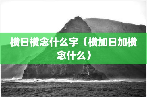 横日横念什么字（横加日加横念什么）