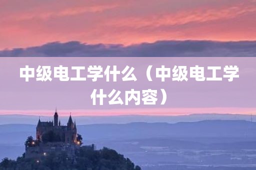 中级电工学什么（中级电工学什么内容）