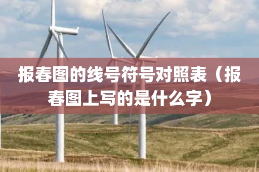 报春图的线号符号对照表（报春图上写的是什么字）