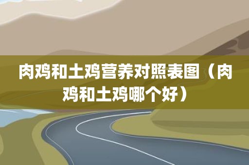 肉鸡和土鸡营养对照表图（肉鸡和土鸡哪个好）