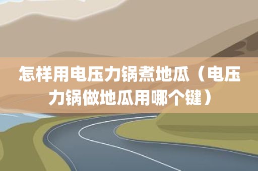 怎样用电压力锅煮地瓜（电压力锅做地瓜用哪个键）