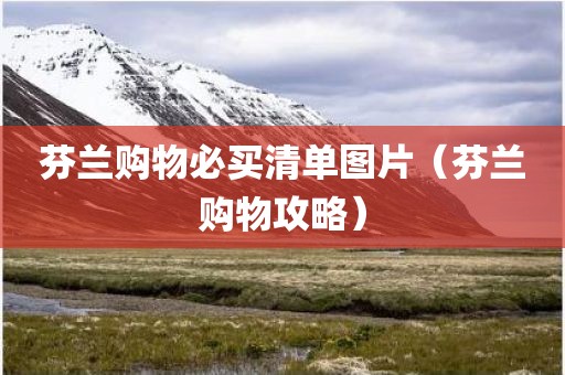 芬兰购物必买清单图片（芬兰购物攻略）