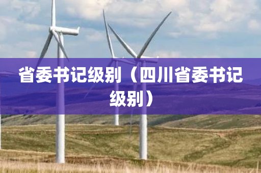 省委书记级别（四川省委书记级别）