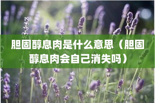 胆固醇息肉是什么意思（胆固醇息肉会自己消失吗）