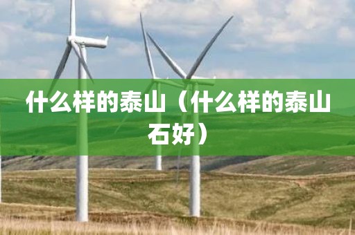 什么样的泰山（什么样的泰山石好）