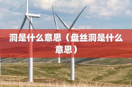 洞是什么意思（盘丝洞是什么意思）