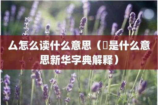 厶怎么读什么意思（孞是什么意思新华字典解释）