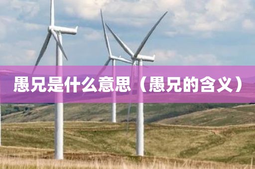 愚兄是什么意思（愚兄的含义）