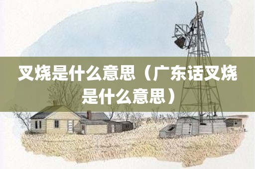 叉烧是什么意思（广东话叉烧是什么意思）