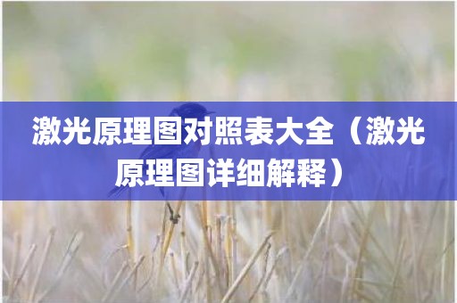 激光原理图对照表大全（激光原理图详细解释）