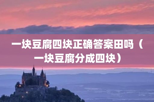 一块豆腐四块正确答案田吗（一块豆腐分成四块）