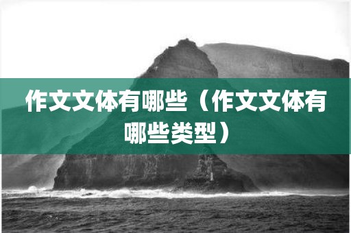 作文文体有哪些（作文文体有哪些类型）