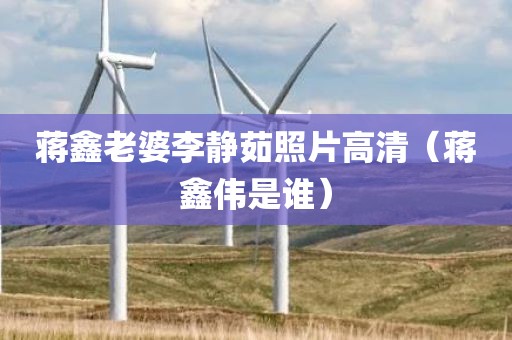 蒋鑫老婆李静茹照片高清（蒋鑫伟是谁）