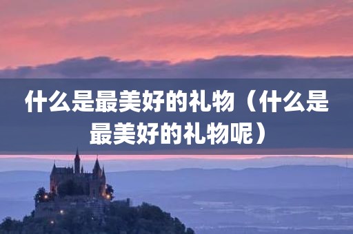 什么是最美好的礼物（什么是最美好的礼物呢）
