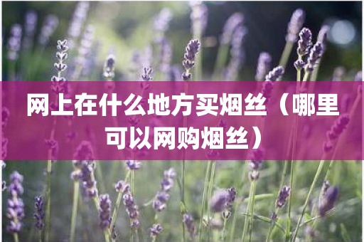 网上在什么地方买烟丝（哪里可以网购烟丝）