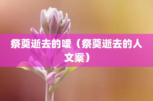 祭奠逝去的嗳（祭奠逝去的人文案）
