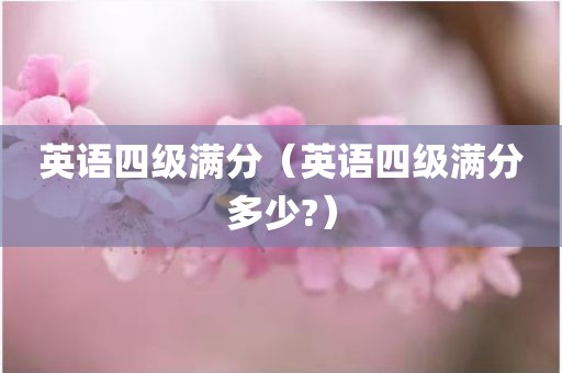 英语四级满分（英语四级满分多少?）