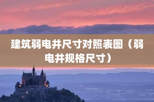 建筑弱电井尺寸对照表图（弱电井规格尺寸）