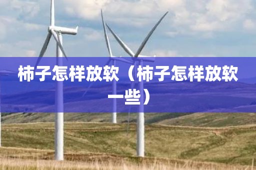 柿子怎样放软（柿子怎样放软一些）