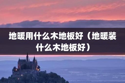 地暖用什么木地板好（地暖装什么木地板好）