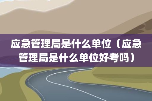 应急管理局是什么单位（应急管理局是什么单位好考吗）