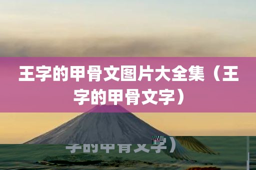 王字的甲骨文图片大全集(王字的甲骨文字)
