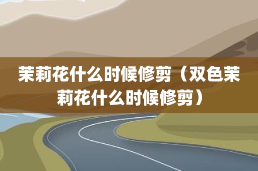 茉莉花什么时候修剪（双色茉莉花什么时候修剪）