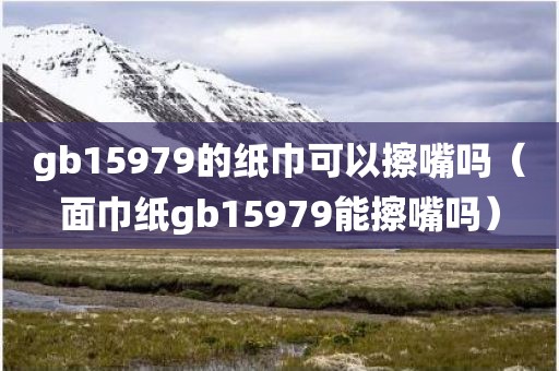 gb15979的纸巾可以擦嘴吗（面巾纸gb15979能擦嘴吗）