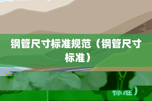 钢管尺寸标准规范（钢管尺寸 标准）