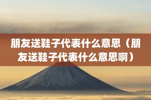 朋友送鞋子代表什么意思（朋友送鞋子代表什么意思啊）