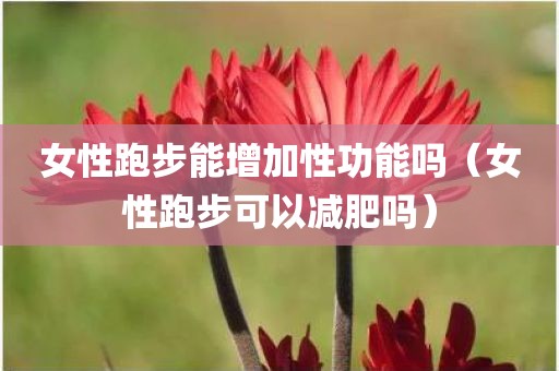 女性跑步能增加性功能吗（女性跑步可以减肥吗）
