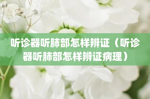 听诊器听肺部怎样辨证（听诊器听肺部怎样辨证病理）