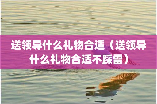 送领导什么礼物合适（送领导什么礼物合适不踩雷）