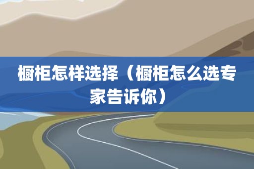 橱柜怎样选择（橱柜怎么选专家告诉你）