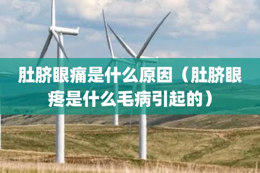肚脐眼痛是什么原因（肚脐眼疼是什么毛病引起的）