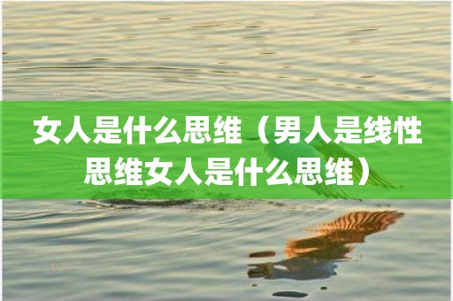 女人是什么思维（男人是线性思维女人是什么思维）