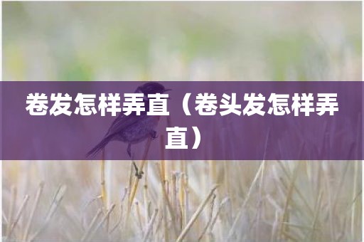 卷发怎样弄直（卷头发怎样弄直）