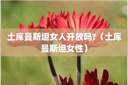 土库曼斯坦女人开放吗?（土库曼斯坦女性）