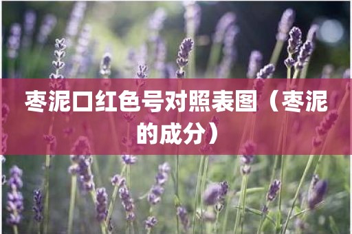 枣泥口红色号对照表图（枣泥的成分）