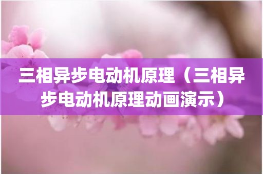 三相异步电动机原理(三相异步电动机原理动画演示)