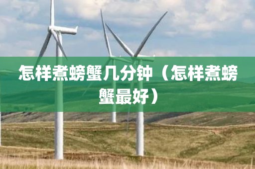 怎样煮螃蟹几分钟（怎样煮螃蟹最好）