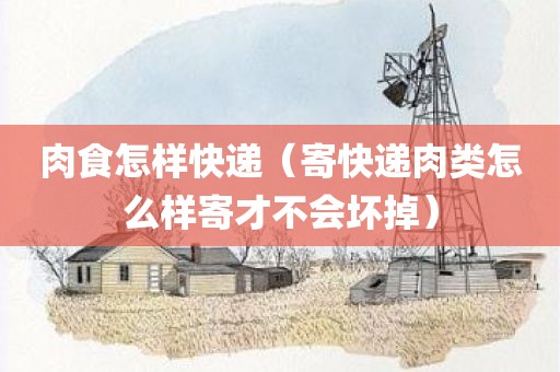 肉食怎样快递（寄快递肉类怎么样寄才不会坏掉）