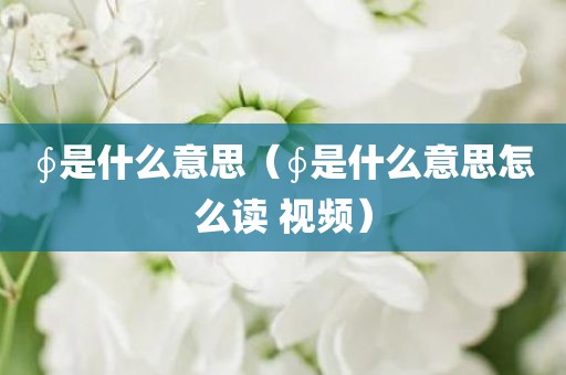∮是什么意思(∮是什么意思怎么读 视频)
