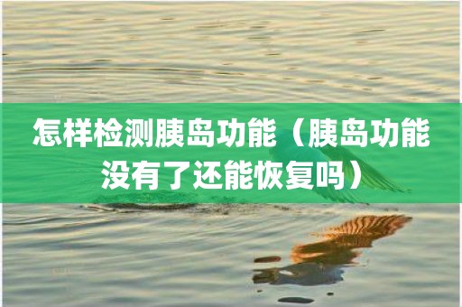 怎样检测胰岛功能（胰岛功能没有了还能恢复吗）