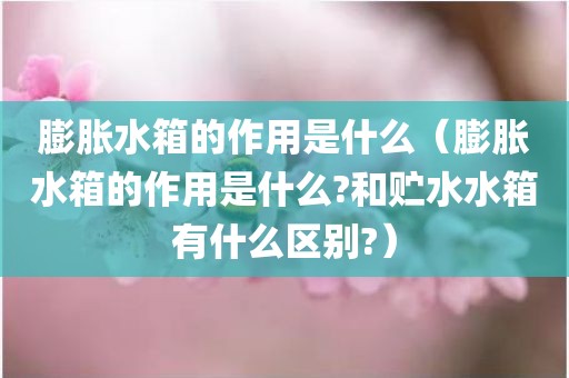 膨胀水箱的作用是什么（膨胀水箱的作用是什么?和贮水水箱有什么区别?）