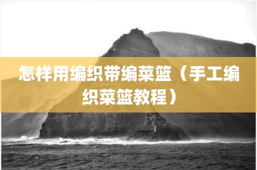 怎样用编织带编菜篮（手工编织菜篮教程）