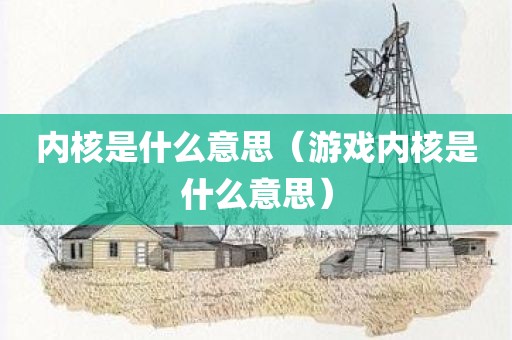 内核是什么意思（游戏内核是什么意思）